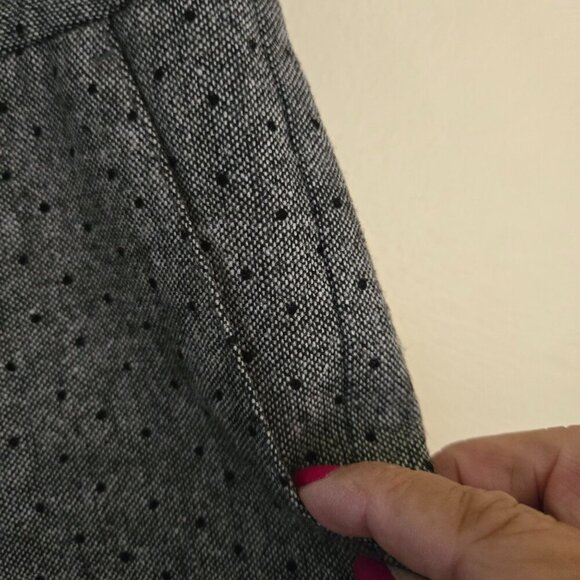 Banana Republic NWT Martin Fit Slim Ankle Gray Tweed Polka Dot Pants Size 6p - Picture 5 of 10